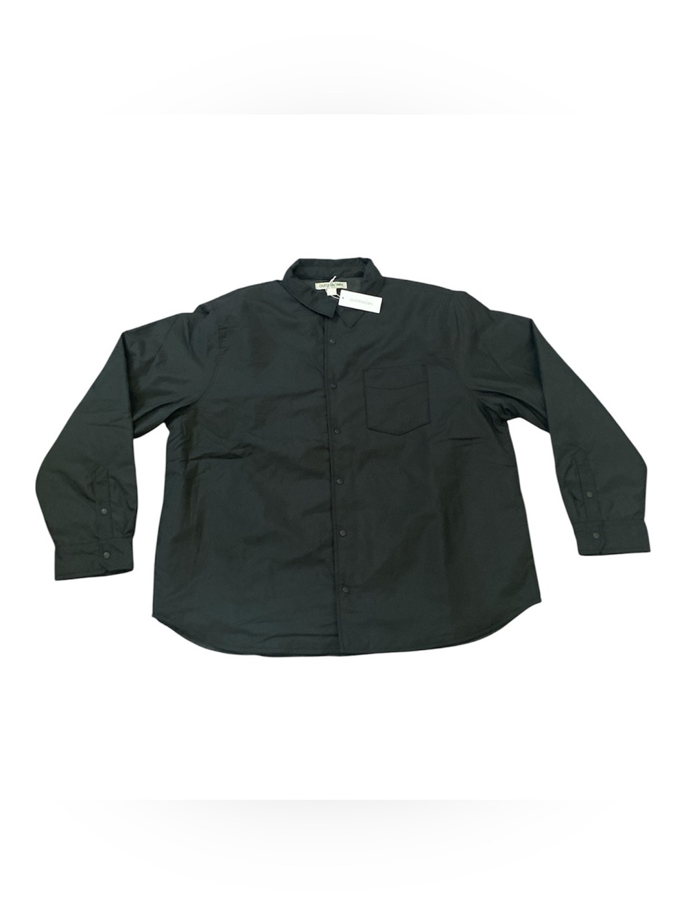 New with tag Outerknown black long sleeve button puffer jacket men’s size XXL